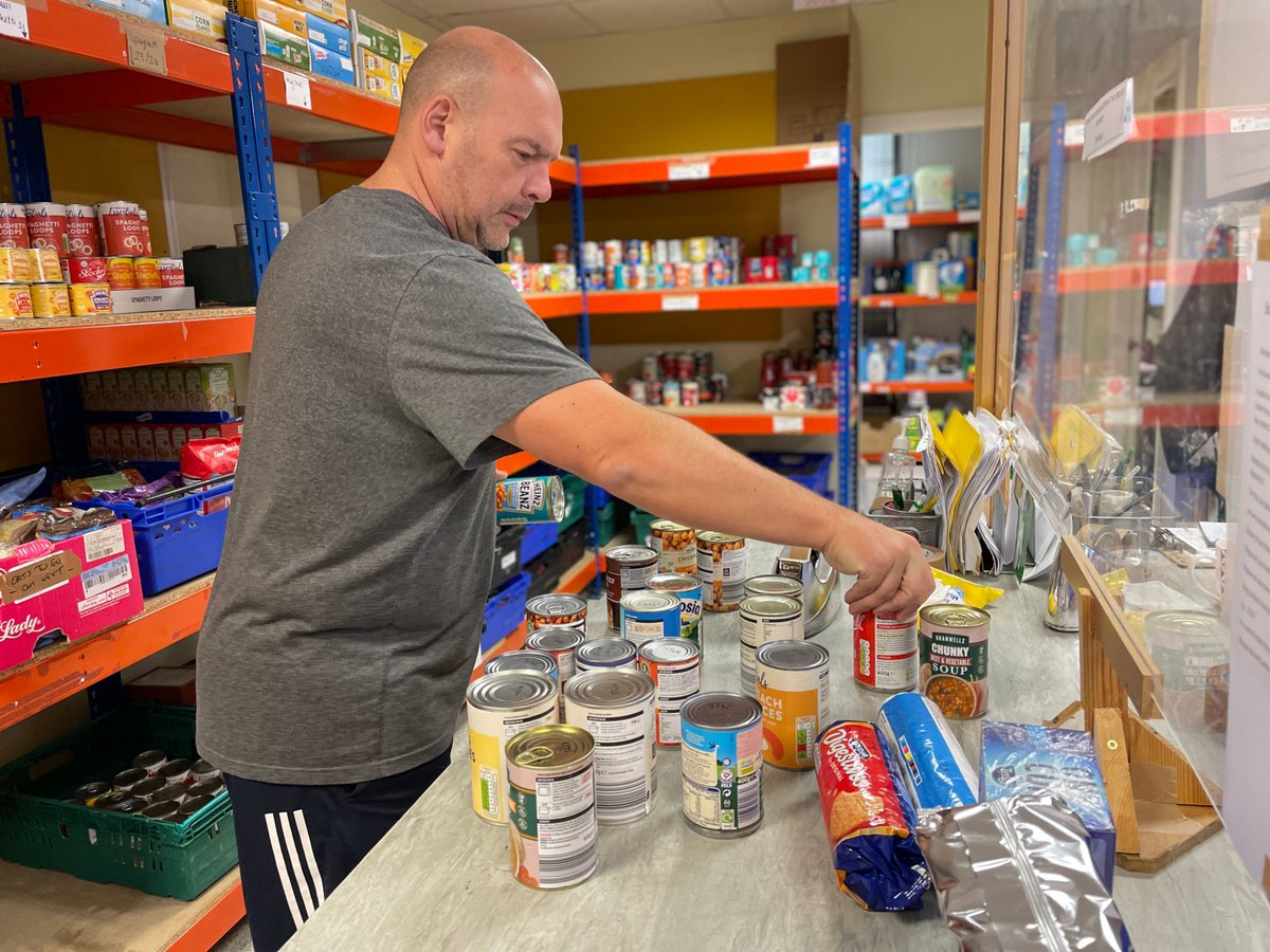 Our volunteers do so much behind the scenes at the #foodbank to provide emergency support & help us work towards a #HungerFreeFuture – from collecting & sorting donations, to giving out parcels out & logging with @trusselltrust the reasons why people need help, they do so much 💚