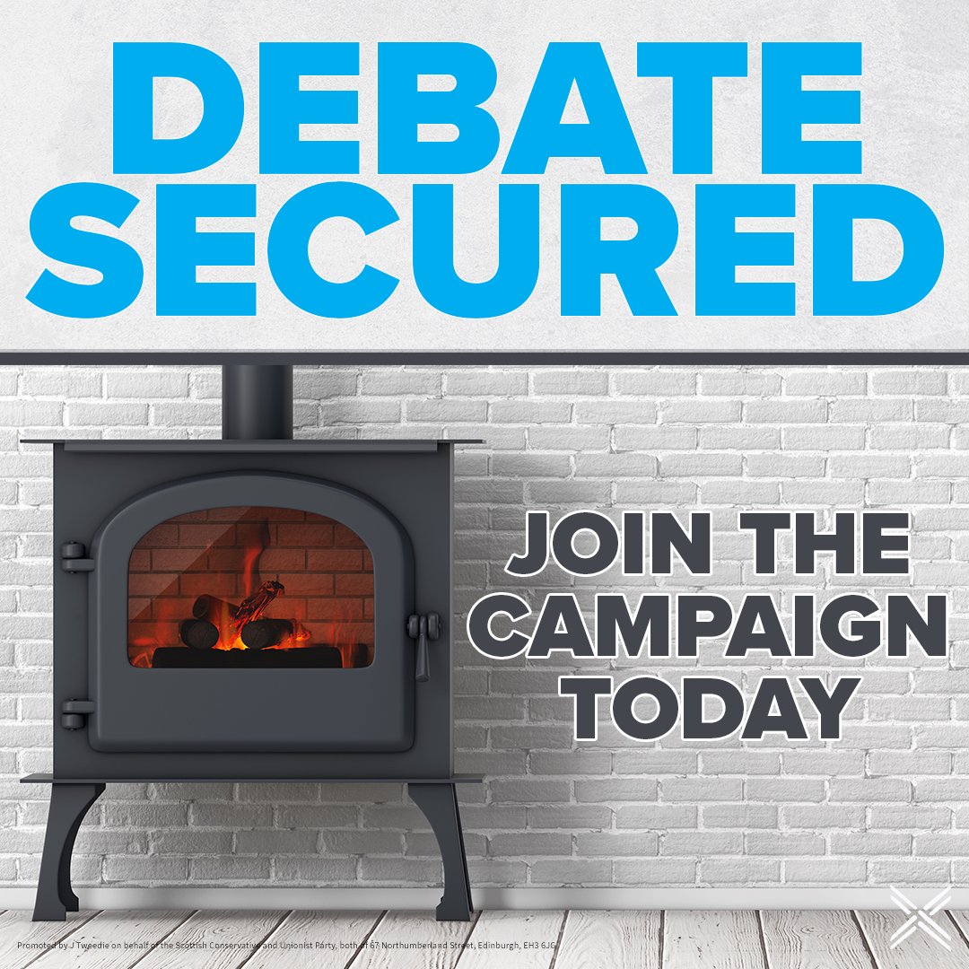 We have secured a debate for the 29th May where we will stand up for rural Scotland. The SNP's the ban on wood-burning stoves will have a serious impact on rural and island communities. Help us send the SNP a clear message to reverse the ban👇 action.scottishconservatives.com/save-our-wood-…
