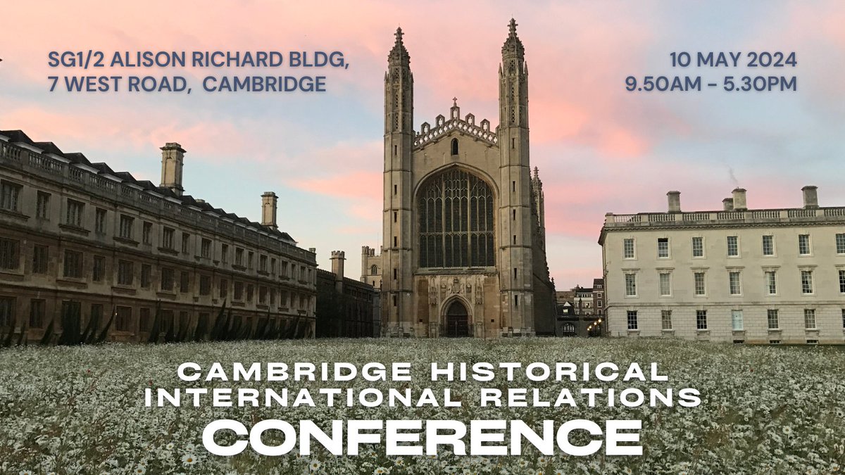 🔥Are we fired up about the Cambridge Historical International Relations Conference this Friday? Check out the final programme for the day. Pop it in your calendar🗓️ and attend sessions as your schedule allows. We look forward to seeing you there.👀 polis.cam.ac.uk/events/cambrid…