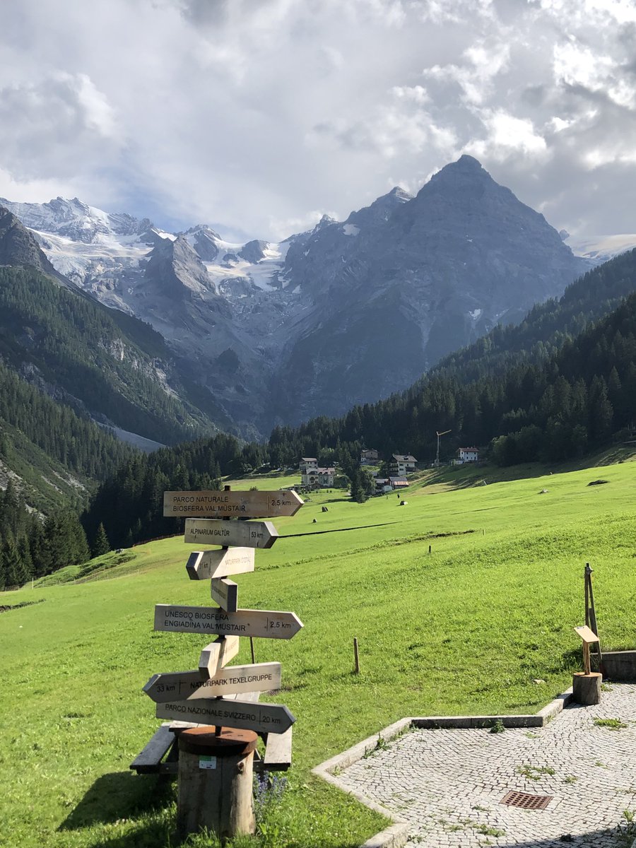 DeanSherringham's tweet photo. From village of Trafoi in the Stelvio NP with the Stilfserjoch towering above https://t.co/3rXFzsH2Kq
