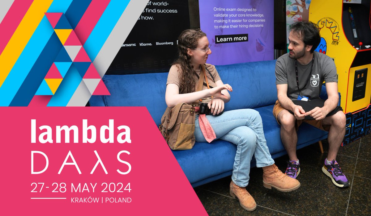 lambdadays.org is where people and ideas meet 🙌
Let's talk. Let's learn. Let's get inspired.

p.s. ticket price goes up next week 👀

#functionalprogramming #lambdadays #myelixirstatus
