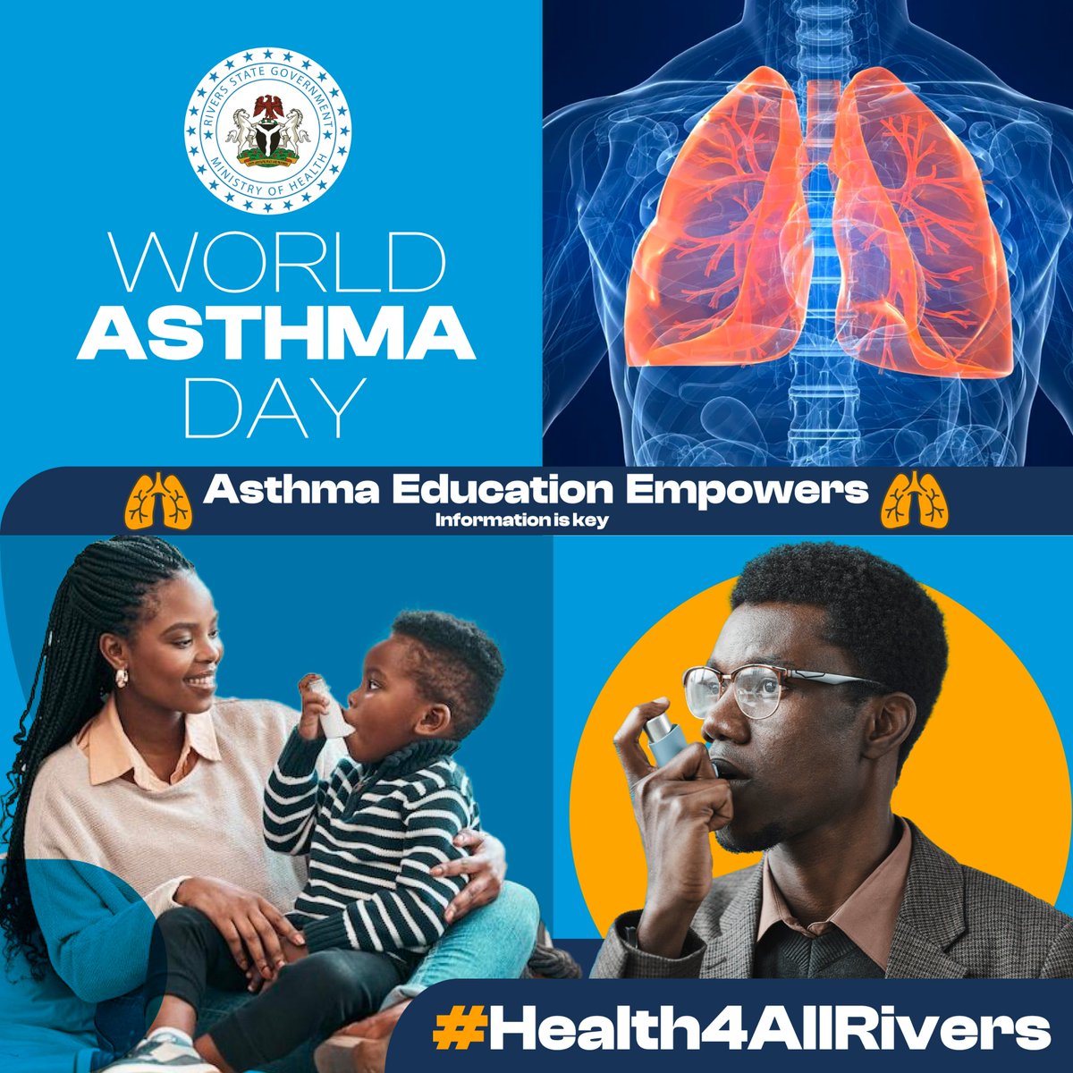 Today, on #WorldAsthmaDay, we join the global effort to raise awareness about Asthma, a common lung condition affecting millions of people. This year's theme, 'Asthma Education Empowers,' highlights the importance of education for people with asthma to manage their condition