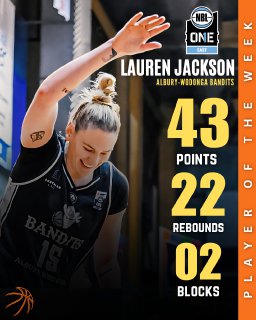 🏀🌟Congratulations to Lauren Jackson on being named the NBL1 East Player of the Week! 👟

Keep shining on the court 🐐!

#NBL1 #PlayerOfTheWeek #PlayerOfTheGame #playersoftheweek #NBL1East #NBL1South #NBL1North #NBL1Central #NBL1West #BasketballExcellence #round #BasketballStars