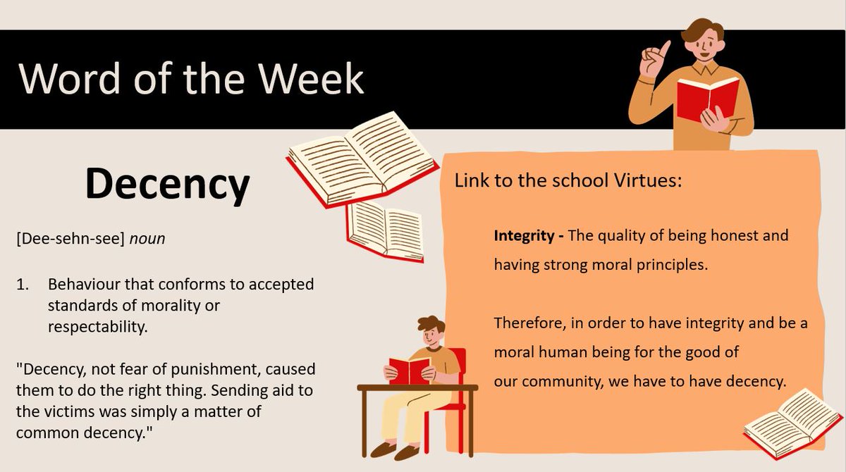 This week's Word of the Week is DECENCY #wordoftheweek #highcrestacademy