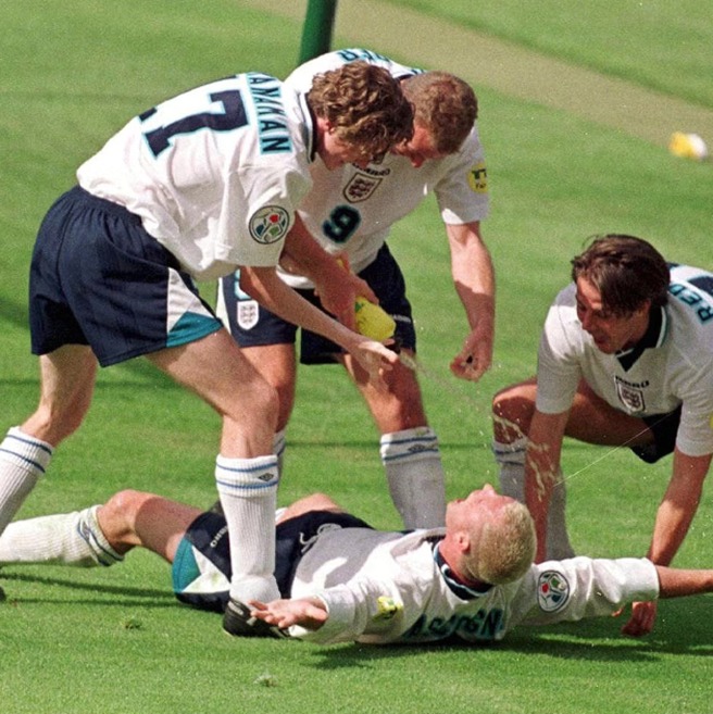Gazza knew how to celebrate…Do you? Join us at the #Ghouse  and enjoy every match on our screens. #yourpubeuro2024 #muitisceens #outsidescreens #beertowers🍺 #2pintsteins #no1sportsbarinnorwich #nr2footballpub #SupportYourSport #welovesports #EURO2024 #studentpubnorwich #nrpub