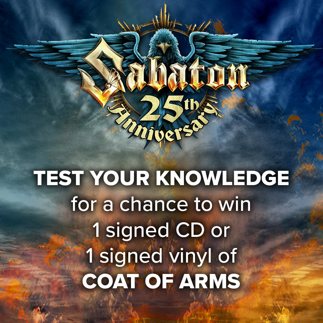 🛡️⚔️PLAY OUR COAT OF ARMS MINI GAME ⚔️🛡️ Play our Coat Of Arms mini game to see how much of a Sabaton expert you are. You can then opt in to the draw to win one signed “Coat Of Arms” CD or one signed “Coat Of Arms” vinyl. PLAY IT HERE 👉sabat.one/CoatOfArmsGame