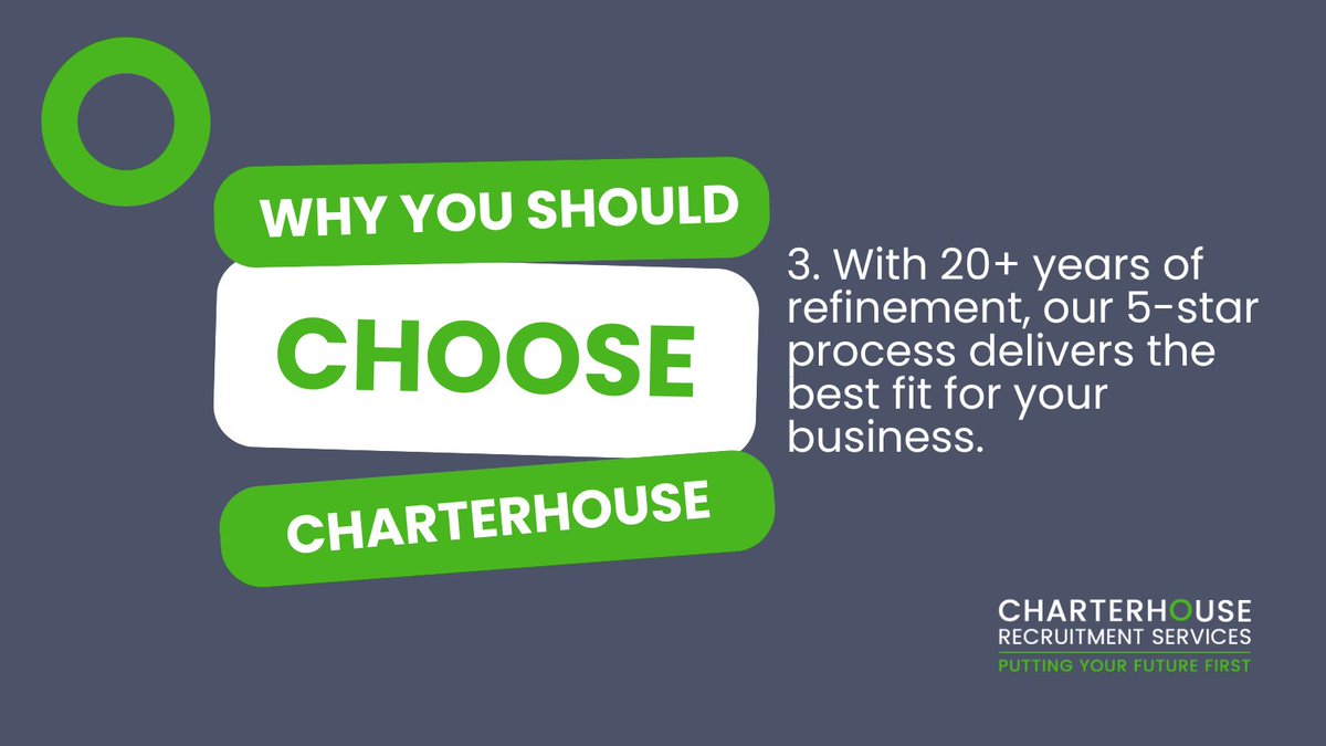 It's time for the next instalment of Why You Should Choose Charterhouse 👇 Ready? charterhouserecruitment.co.uk #recruiter #chesterrecruiter #yorkrecruiter #chesterjobs #yorkjobs #recruitmentagency #jobsearch #jobopportunities #hiring #hirewithus