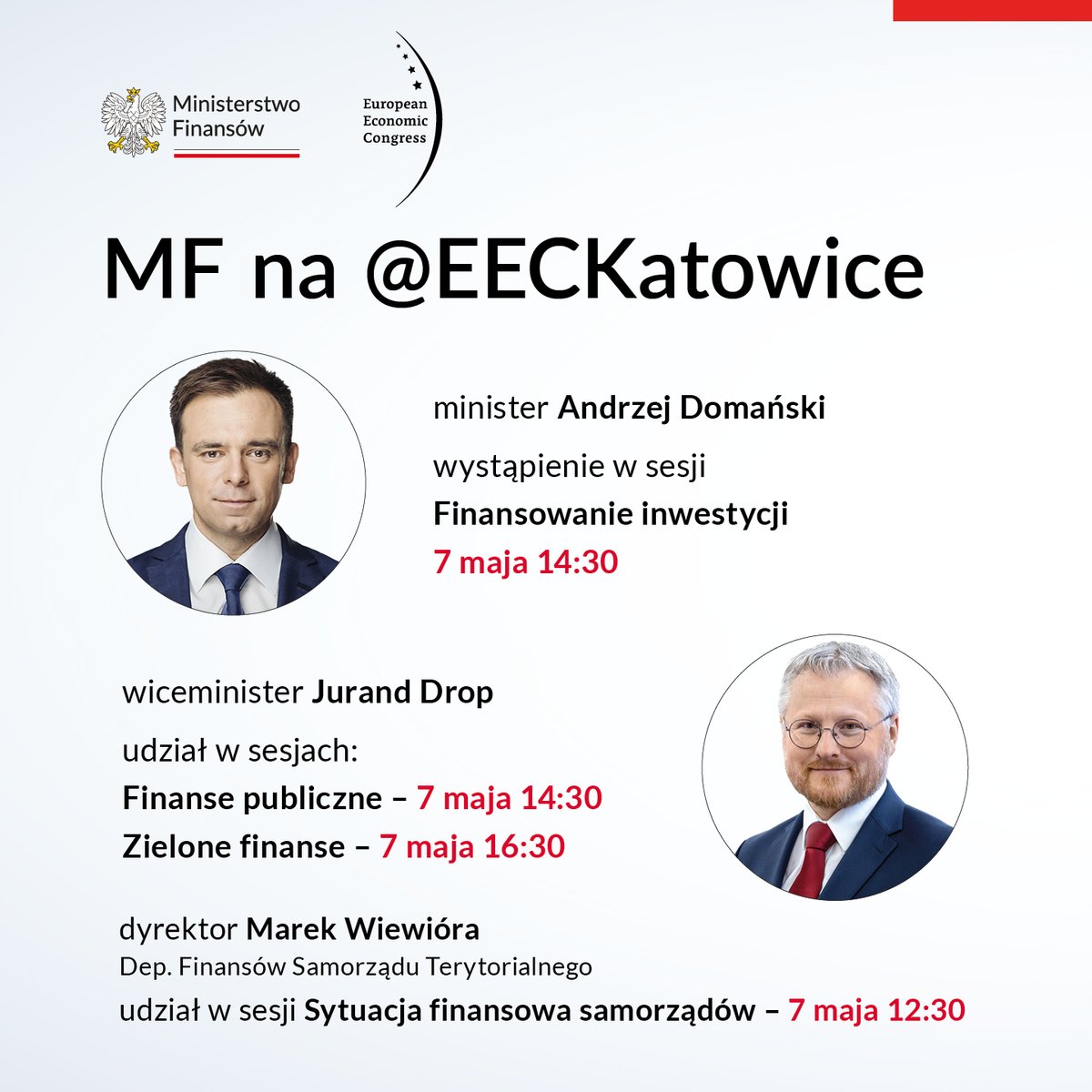 Dziś zaczął się XVI Europejski Kongres Gospodarczy @EECKatowice – forum debaty o przyszłości europejskiej oraz polskiej gospodarki. Polecamy uwadze sesje z udziałem kierownictwa i przedstawicieli #MF.
