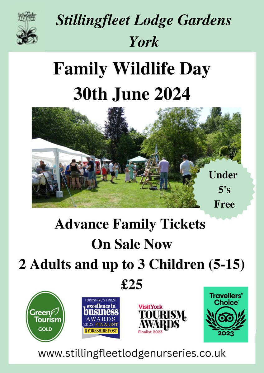 Advance Family Tickets to the Annual Family Wildlife Day are on sale now!
Running in conjunction with national Insect Week 2024 and with more exhibitors than ever. Get your tickets now!
buff.ly/4drtH71