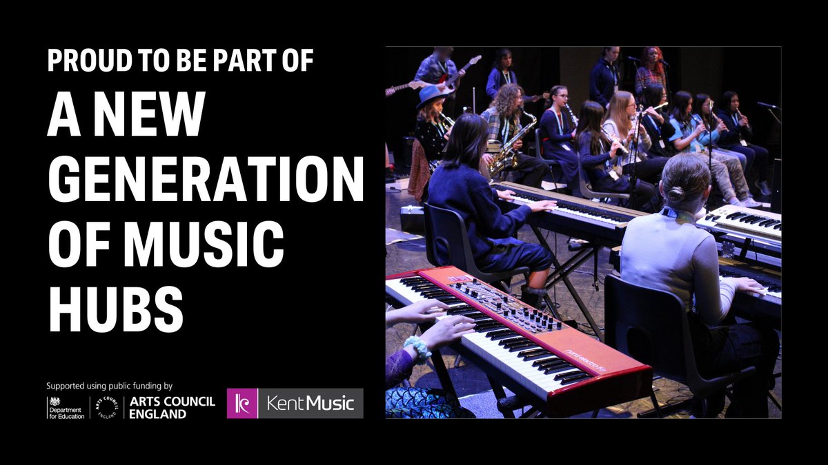 We're thrilled to announce that Kent Music has been chosen by @ace_national to lead music education across Kent & Medway as the new Kent & Medway Music Hub Lead Organisation from September 2024! 

#ACEsupported #LetsCreate @ace_southeast @DCMS @educationgovuk (1/2)