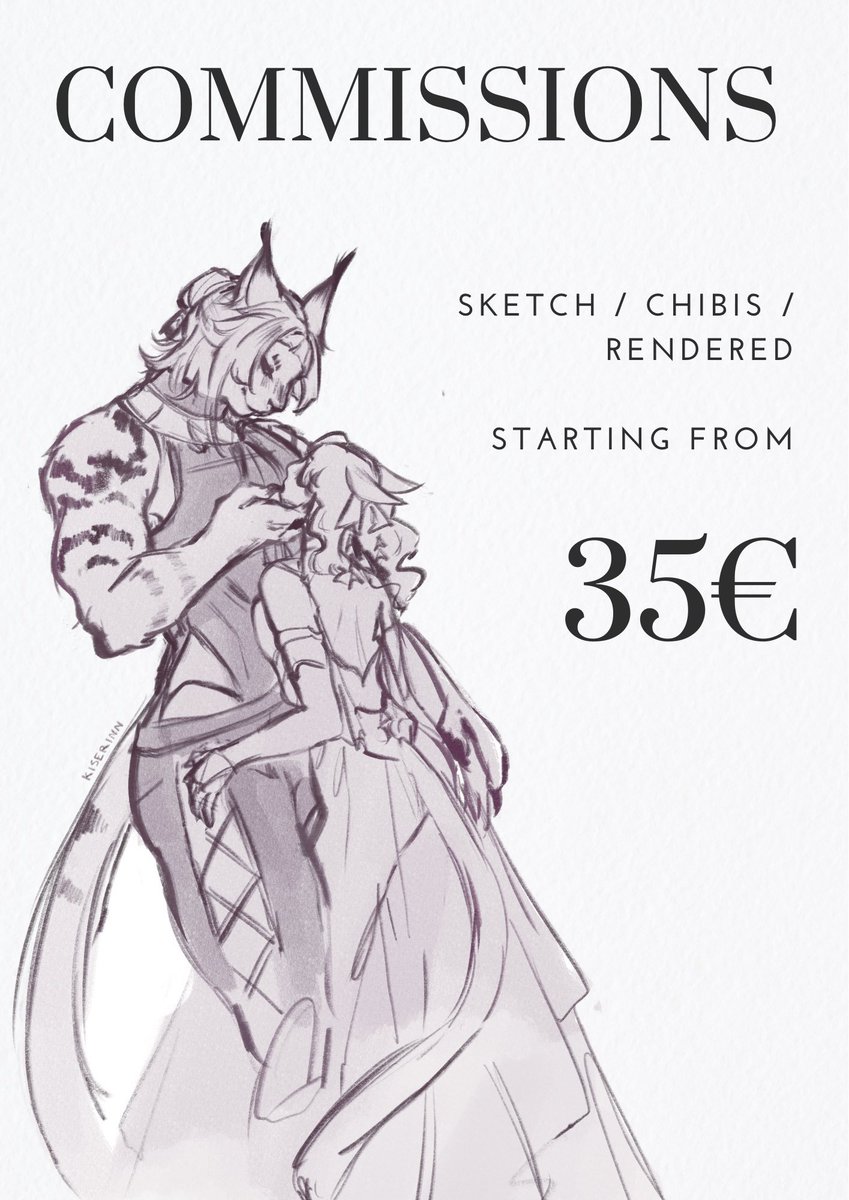 These are open now! Detailed info can be found on kiserinn.com/commissions And the form at forms.gle/7xeSGy6m9oQ4t6…