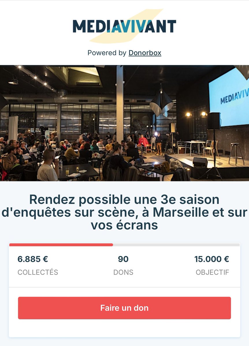 Alix de Crécy (@lx_de_c) on Twitter photo Si vous faites partie de l’aventure, d’abord merci. N’hésitez pas à diffuser la campagne autour de vous, pour donner plus d’écho encore à <a href="/Media_vivant/">Mediavivant</a>.
Si vous n’avez pas encore participé, il n’est pas trop tard : donorbox.org/mediavivant-sa… Si vous faites partie de l’aventure, d’abord merci. N’hésitez pas à diffuser la campagne autour de vous, pour donner plus d’écho encore à <a href="/Media_vivant/">Mediavivant</a>.
Si vous n’avez pas encore participé, il n’est pas trop tard : donorbox.org/mediavivant-sa…