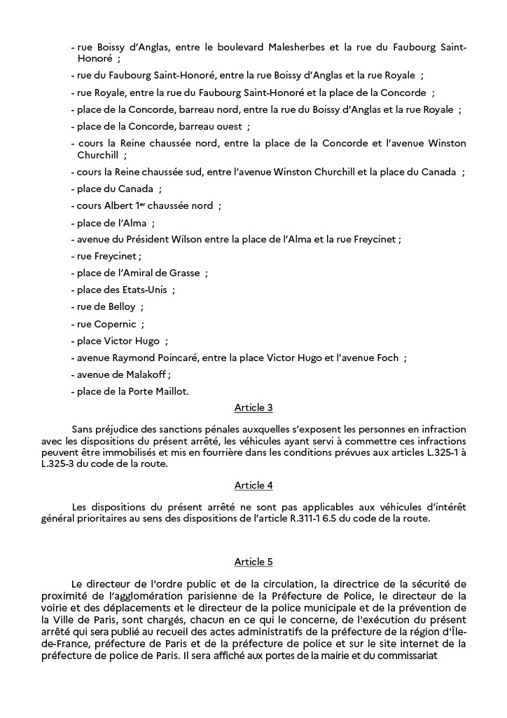 🚫🚗#Arrêté | Modification temporaire du stationnement dans le 17e arrondissement. ➡️Le stationnement de tout type de véhicule est interdit du 7 mai 2024 dès 14h00 (Article 1er) ➡️La circulation de tout type de véhicule est interdite le 8 mai 2024 de 08h00 à 13h00 (Article 2)