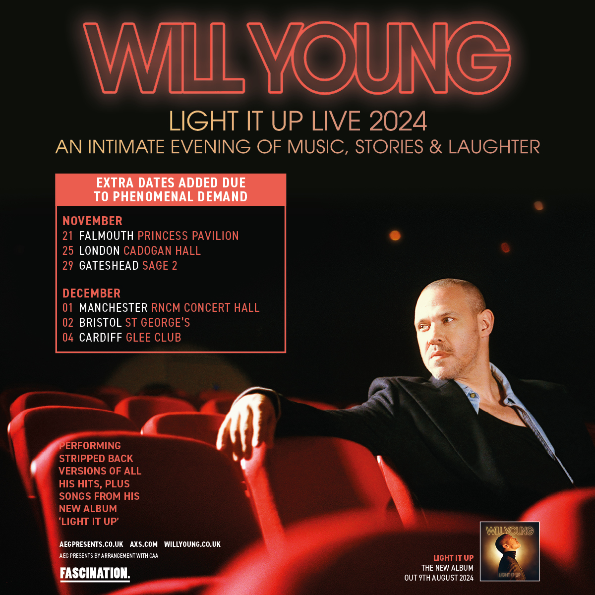 EXTRA DATES ADDED! @willyoung | Light It Up Live 2024 Tickets on sale now! aegp.uk/WillYoung