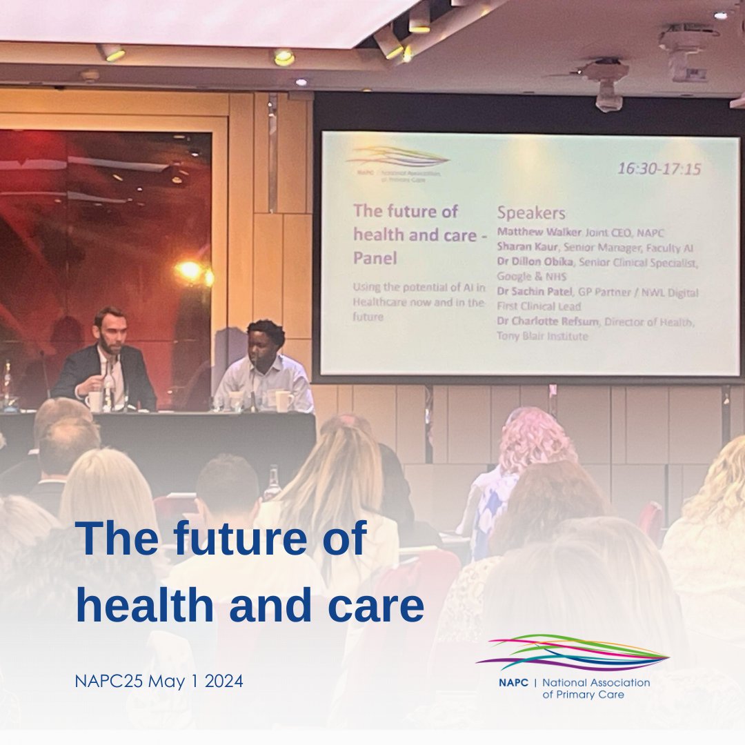 The final session of the day on 'The future of health and care' at the NAPC 25th anniversary symposium event last week focused on 'Using the potential of AI in healthcare now and in the future'.