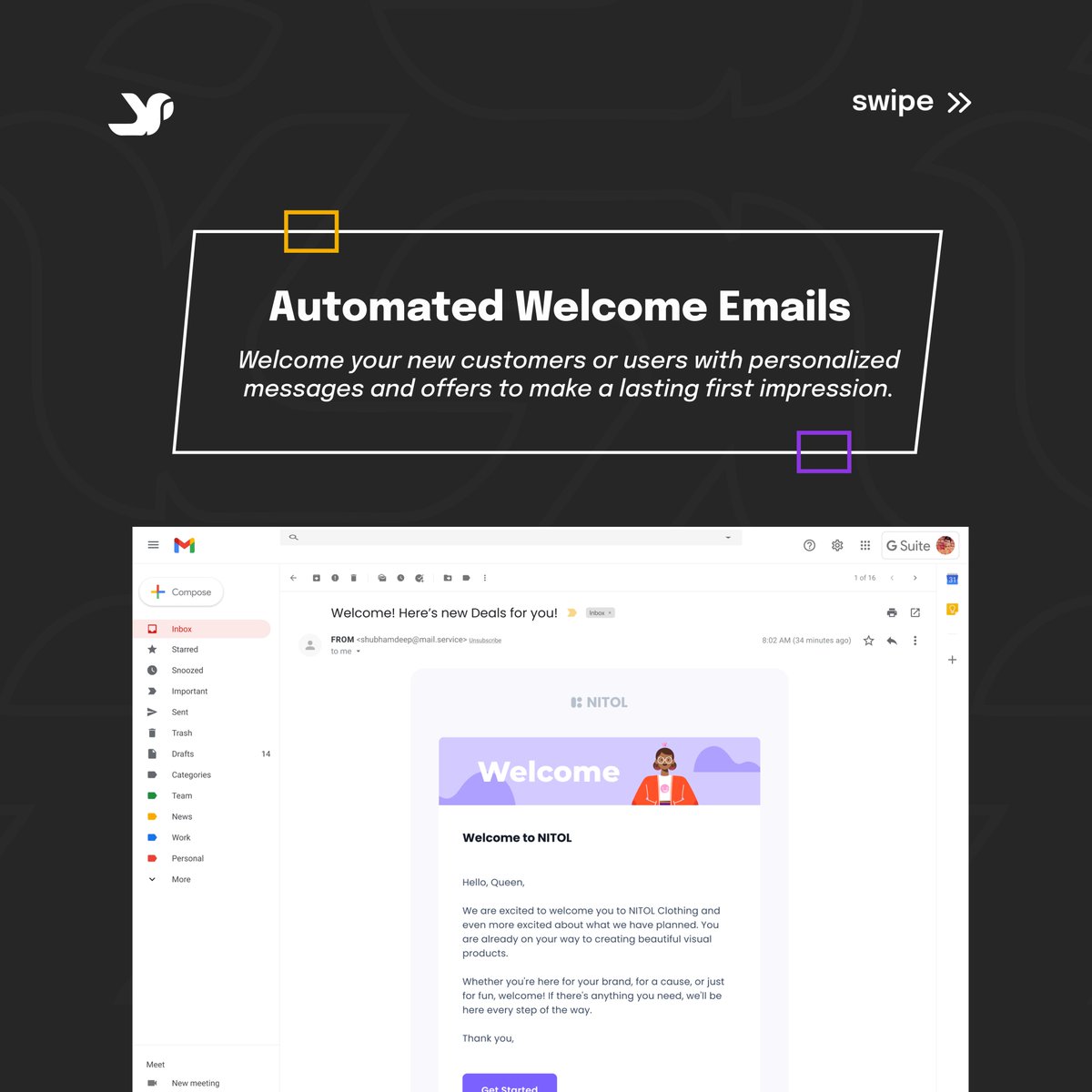 From automated welcomes to personalized promotions, discover the types of emails we create for our clients and how we can tailor them to elevate your business.   Ready to revolutionize your email strategy? Let's chat!   
#EmailMarketing #PlugLinkNG #MarketingAgency