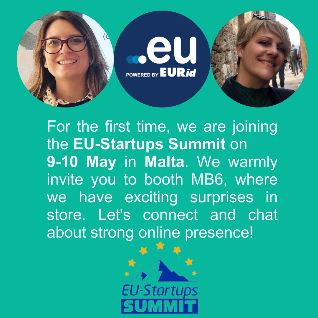 This week on 9-10 May we are heading to Malta and the @EU_Startups Summit 🚀Come at our booth MB6, play the .eu race car game and let's chat about the pillars of a robust online business! #doteu #startups
