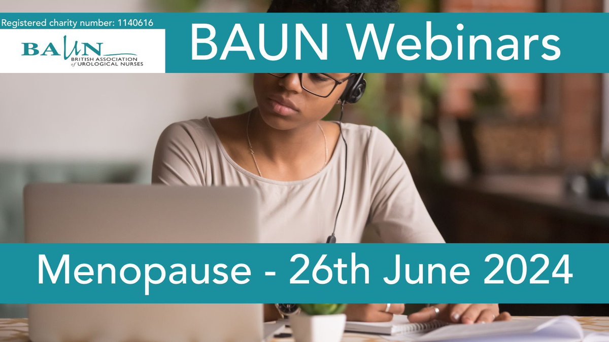 We offer regular free webinars. Make sure you keep an eye out for the next one! 💻 Registration coming soon for our Menopause webinar taking place on 26th June 2024👉 buff.ly/33HNw7r #urology #urologist #BAUNWebinar #menopause