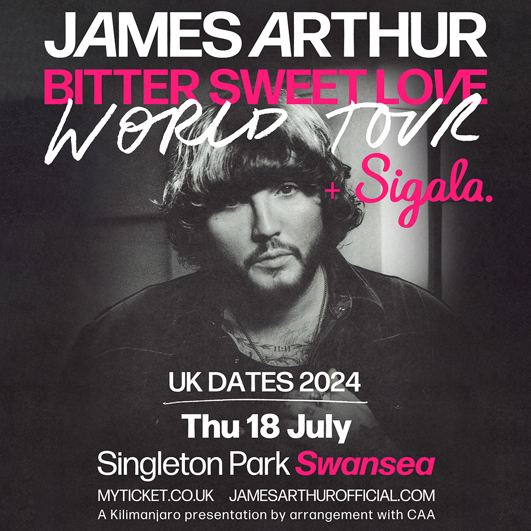 Joining @jamesarthur as a special guest at his huge outdoor in Swansea on July 18th will be @sigalamusic! Head over to the link below to grab your tickets now! 🎟️ - shorturl.at/pHWYZ