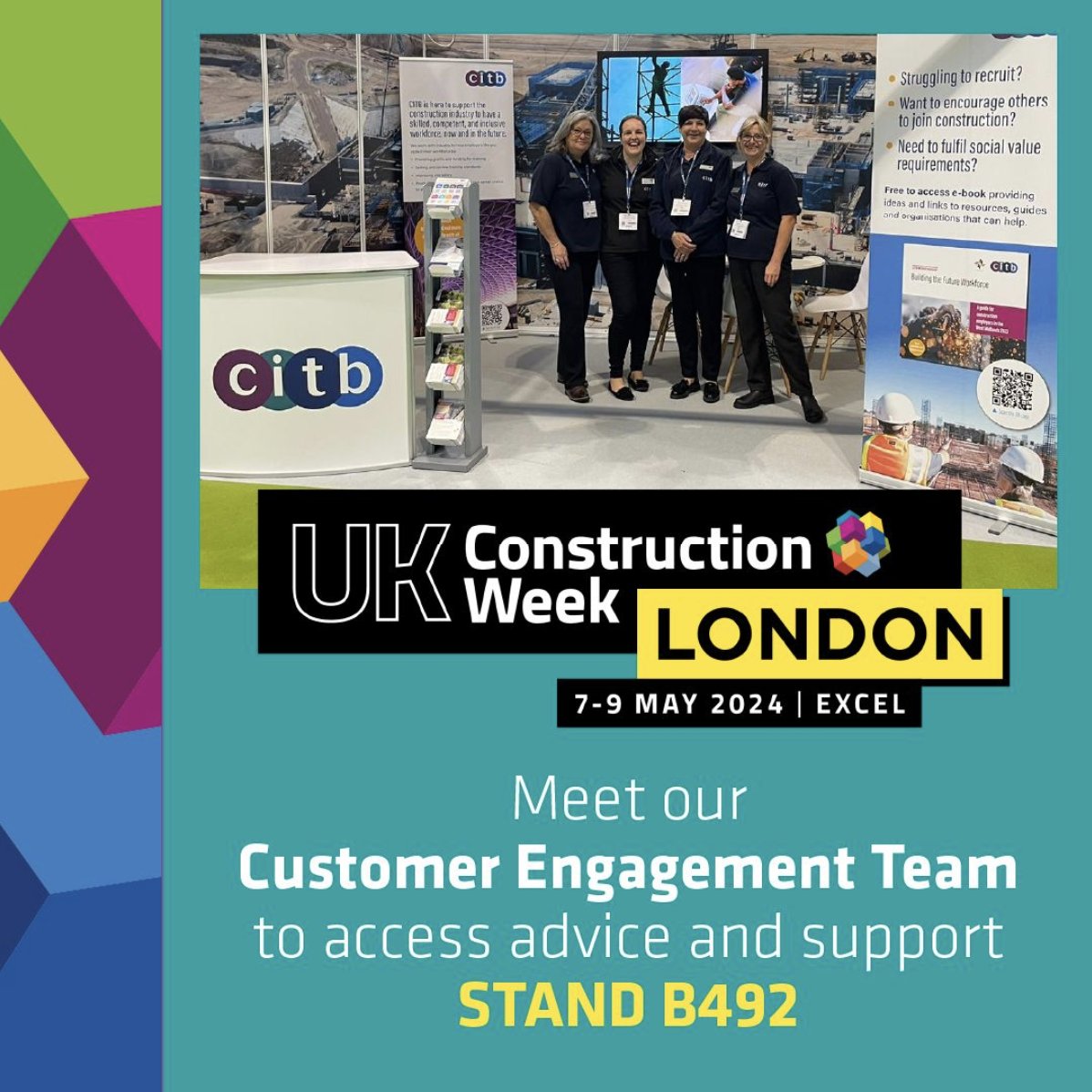 UK Construction Week 2024 in London is underway! 🙌 Access all the advice you need today until Thursday evening at ExCeL – come to our stand, B492, for a chat with our Customer Engagement team. You can still register for your free tickets 🔗 lnkd.in/eGtHteqK #UKCW24