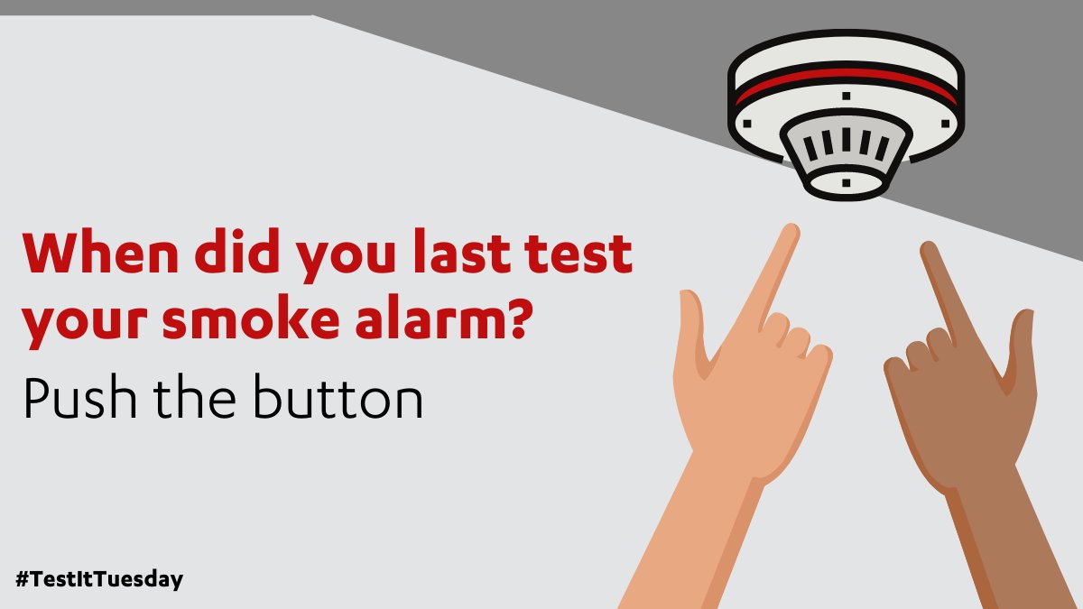 It's #TestItTuesday, when was the last time you tested your smoke alarm? While you're there, why not give them a clean too! 🧹