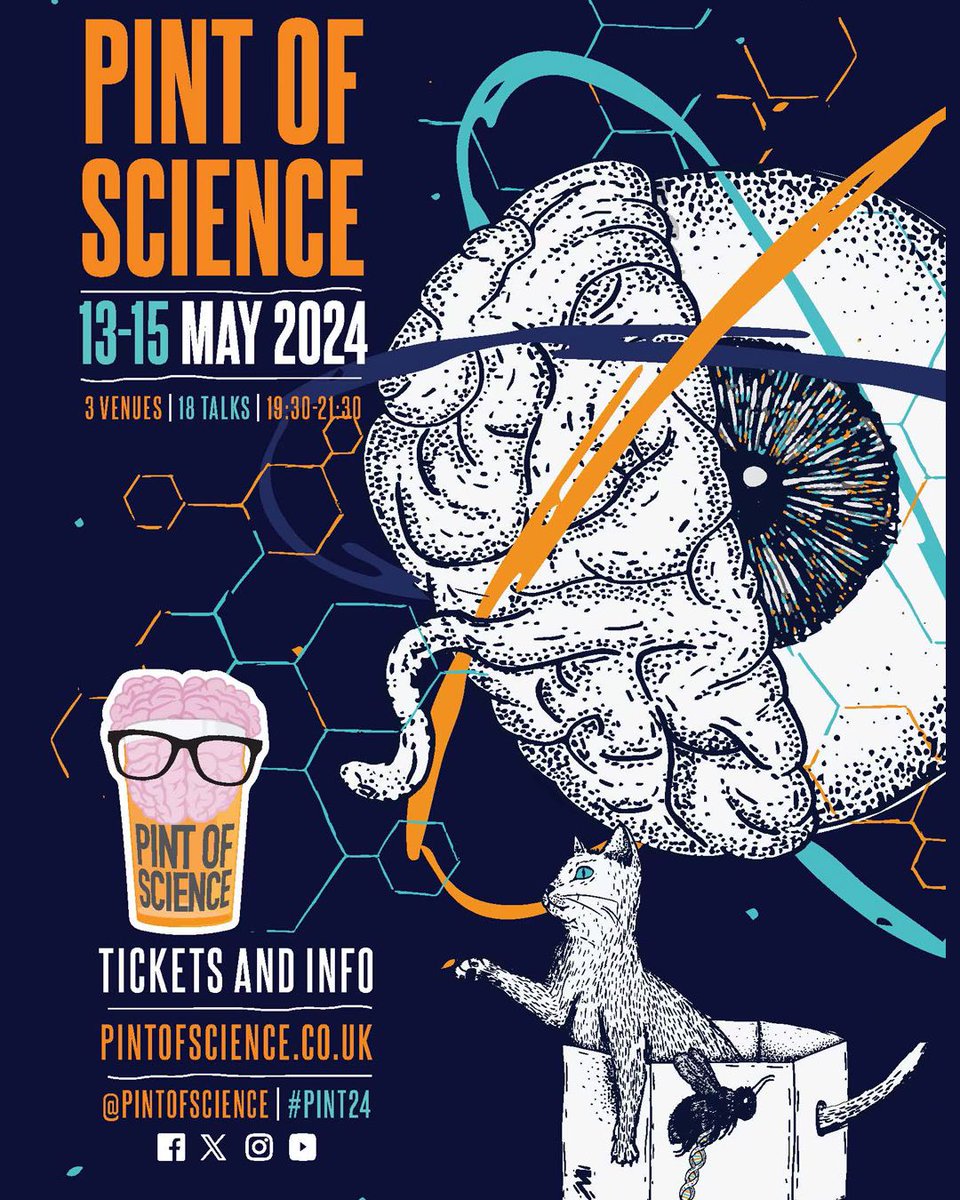 We're excited to announce that @pintofscience will be returning! The three-day annual celebration of science will take place between 13 and 15 May, and scientists from our University will discuss a range of thought-provoking topics. Find out more: lncn.ac/pintsc24