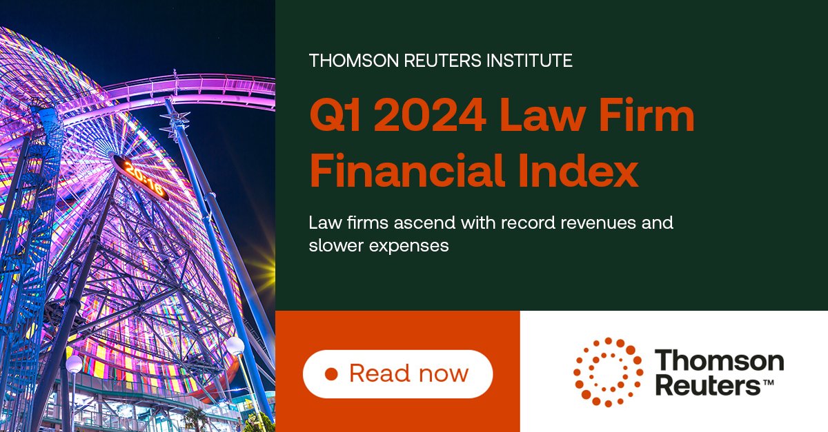 TRIExecutives's tweet image. The Q1 2024 #LFFI (Law Firm Financial Index) report illustrates a comprehensive improvement across all composite #FinancialMetrics, signaling a robust financial state for #LawFirms in this period.

Download here: ow.ly/cZ2t50RycOB

#LawFirmLeaders #TRInstitute #TRIReports