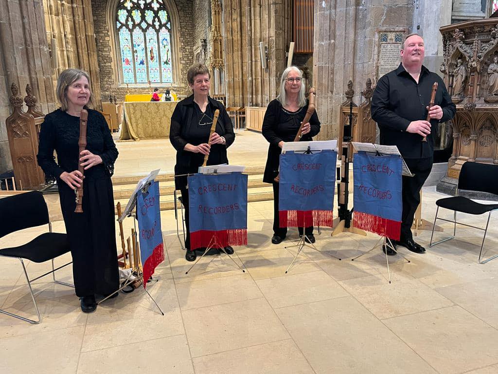 We're really looking forward to welcoming Crescent Recorders for our Wednesday Lunchtime Recital this week. Fun fact: one of the recorder players, Rob Whitethread, also sings bass in our Cathedral Choir! Do join us if you can #WednesdayRecital 📅 Wednesday 8th May ⏰ 1pm