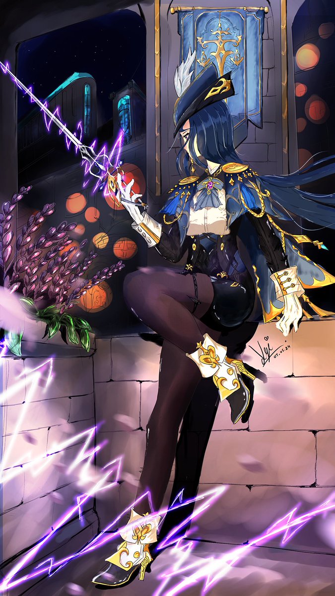 vyi_04's tweet image. Clorinde 💜
Cant wait for her release 💫
#Clorinde #Genshin #GenshinImpact #AnimeArt #digitalartwork