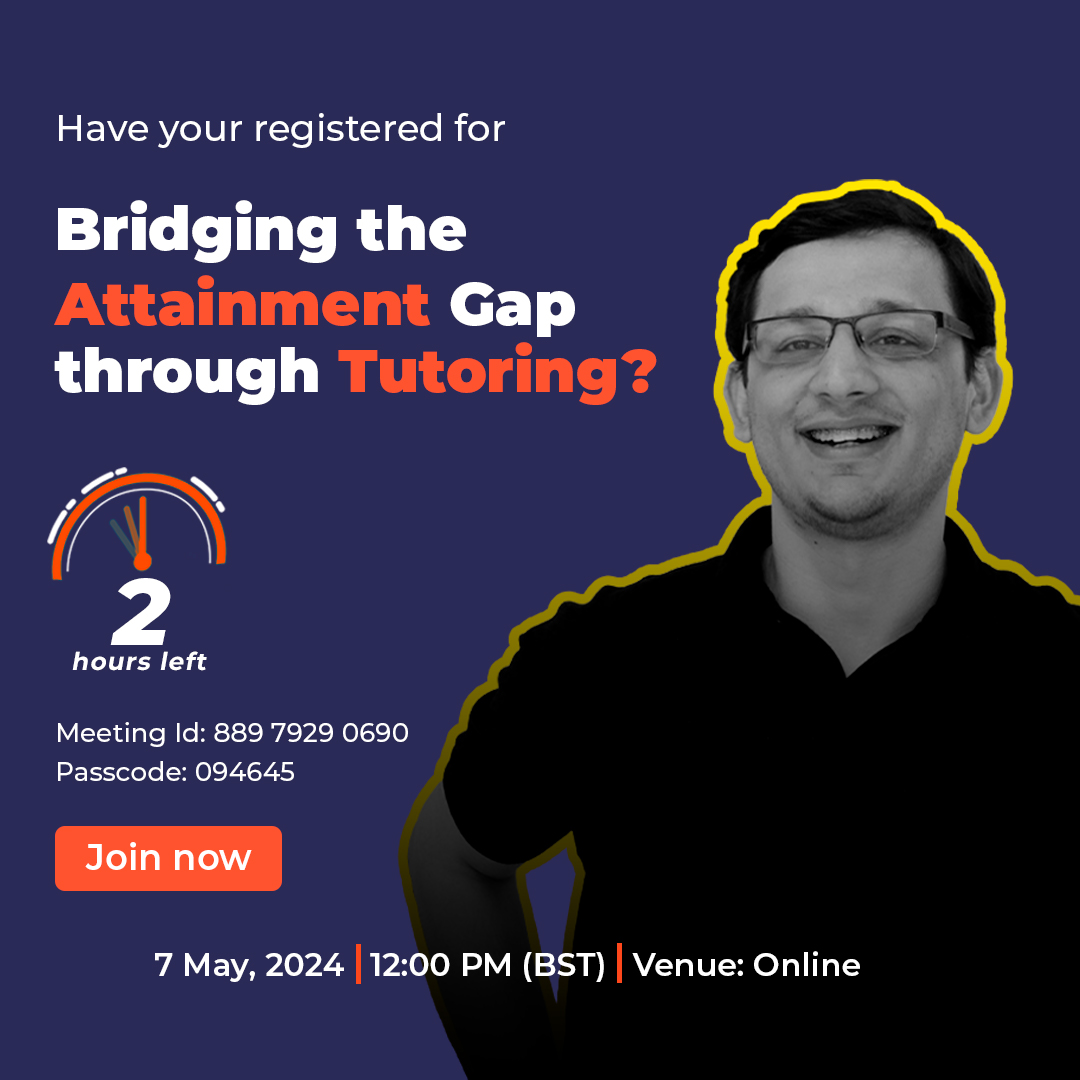 Have you registered yet? 

In a few hours, @hjawaid  will shed light on how tutoring can issues of schools. 
Click here!
us06web.zoom.us/j/88979290690?…

You can read about the event on @besatweet:
besa.org.uk/news/bridging-…

@TeacherTapp #eximuseducation #onlinewebinar @socialenterprise