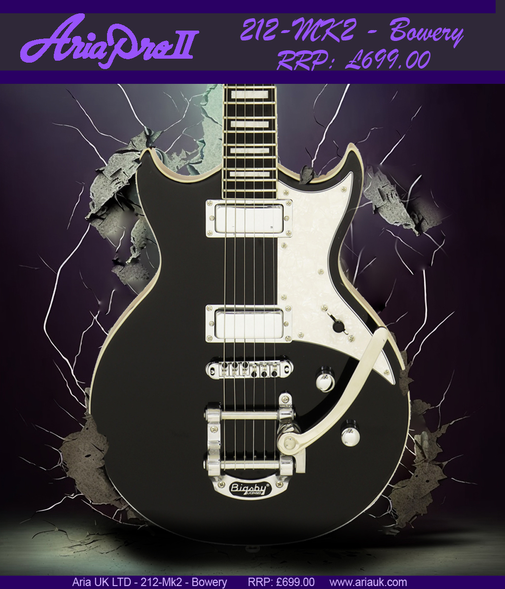 ARIA UK 212-MK2 Bowery
Finish: BK (Black), PHBL (Phantom Blue), CDPK (Cadillac Pink)
ARIA PRO 2
ariauk.com
#ariauk #ariapro2 #212MK2 #212BOWERY #guitar #guitarist #guitar #electricguitar #ariaguitar