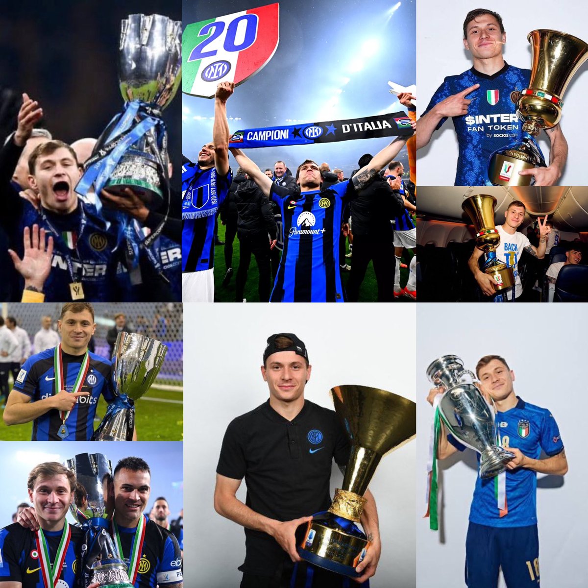 Nicolò Barella so far:

-2 Serie A titles
-3 Supercoppa Italiana trophies
-2 Coppa Italia trophies
-1 UEFA Euro trophy

We’re just getting started