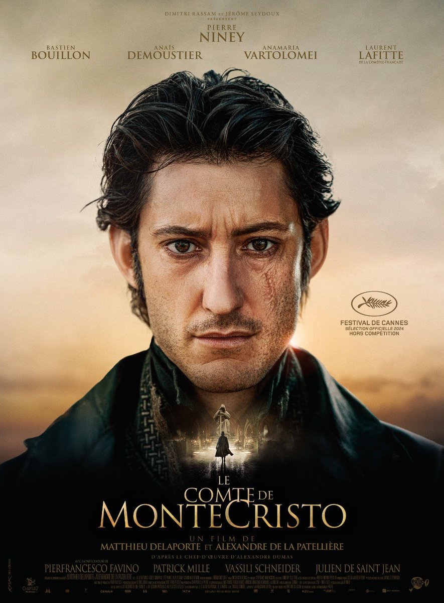 La première affiche du film 'Le Comte de Monte-Cristo' avec Pierre Niney ! Au cinéma le vendredi 28 juin.