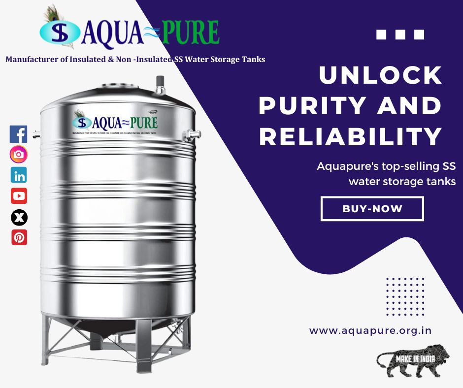 Unlock purity and reliability with Aquapure's top-selling SS water storage tanks 💪🌺 
🌐aquapure.org.in
📞985-985-3233
  #AquaPure #StainlessSteel #WaterStorage #WomensDay #EmpowerHer