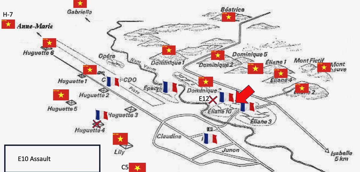 OTD #DBP70 E10 - 6 BPC. Bunkers already KO'd. 115/165 Regt attack after brief Arty fire. VM sources: a platoon gets in & outnumbered. French: VM in great strength. Some 8BPC relief but too few & fresh assault takes last holdout. Cleared to retreat, few escape. 0930hrs E10 FALLS.