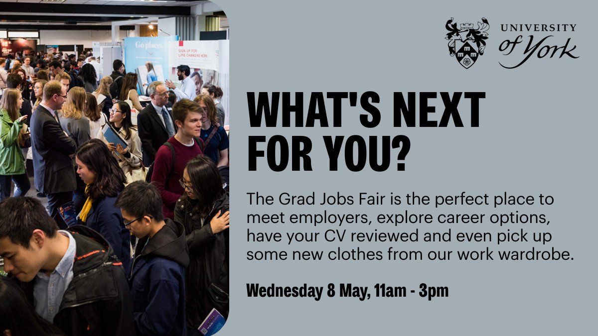 👔 Free work wardrobe 📝 CV reviews 📸 LinkedIn headshots It's all happening at our Grad Jobs Fair this week! Register your place now: tinyurl.com/2s37jfsm