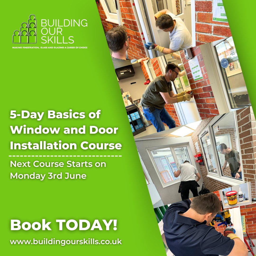 🪟 Learn everything you’ll need while installing Windows and Doors! 🚪 If you’re new to the #fenestration #glass, #glazing sectors, this is the perfect course for you, as you’ll learn all the basics that you’ll need when out installing windows and doors. #BuildingOurSkills