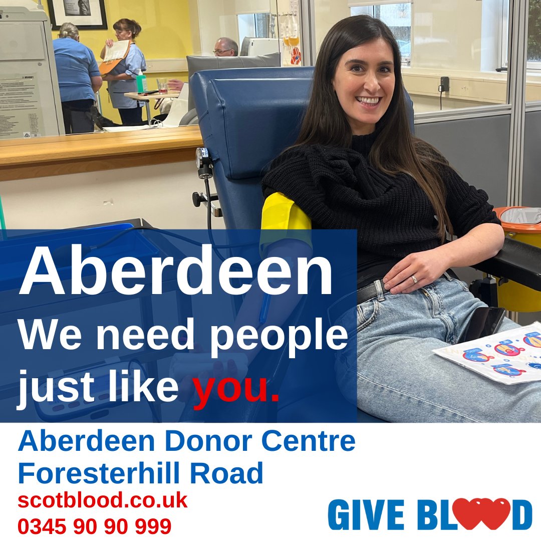 We still have lots of appointments available at Aberdeen Blood Donor Centre this week. Please book your appointment today at scotblood.co.uk ♥️ Please share @NHSGrampian @HappeningABDN @GrampianPolice @chambertalk @AbdnCommsGroup @AberdeenCC @AFCCT