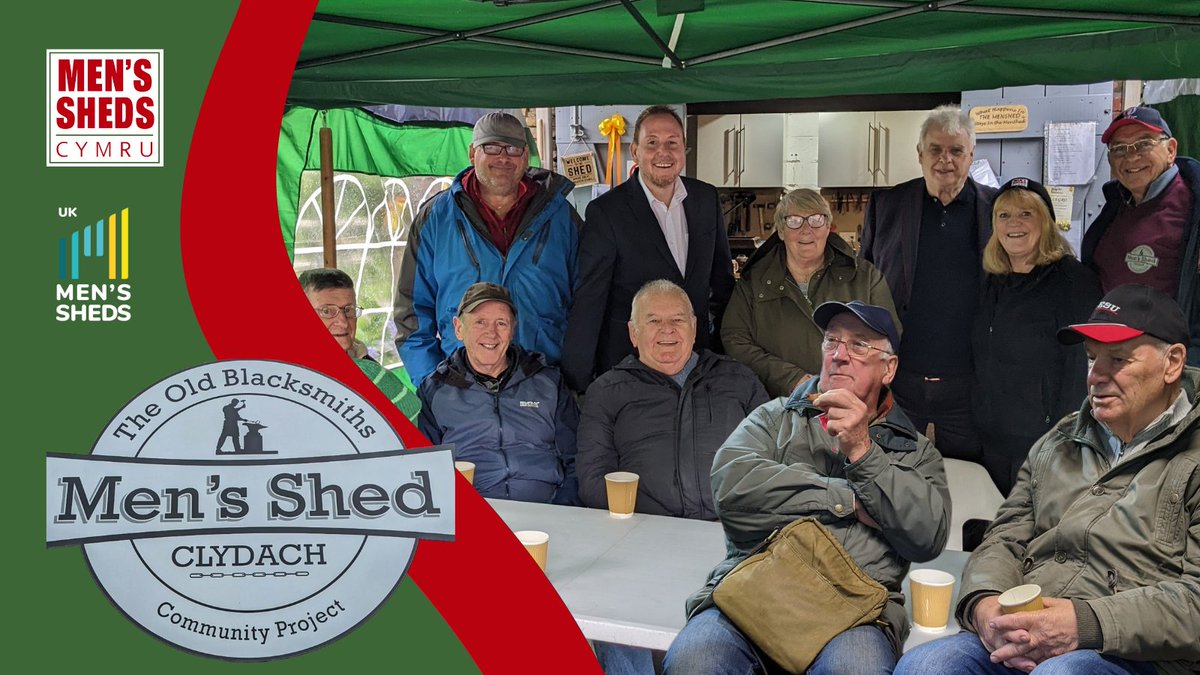 A visit to Clydach Men's Shed with @Cllr_robstewart . @SwanseaCouncil have been very supportive of #MensSheds in their area for many years 👏 Always good to 'Talk Shed' with people that 'get it' @UKMensSheds