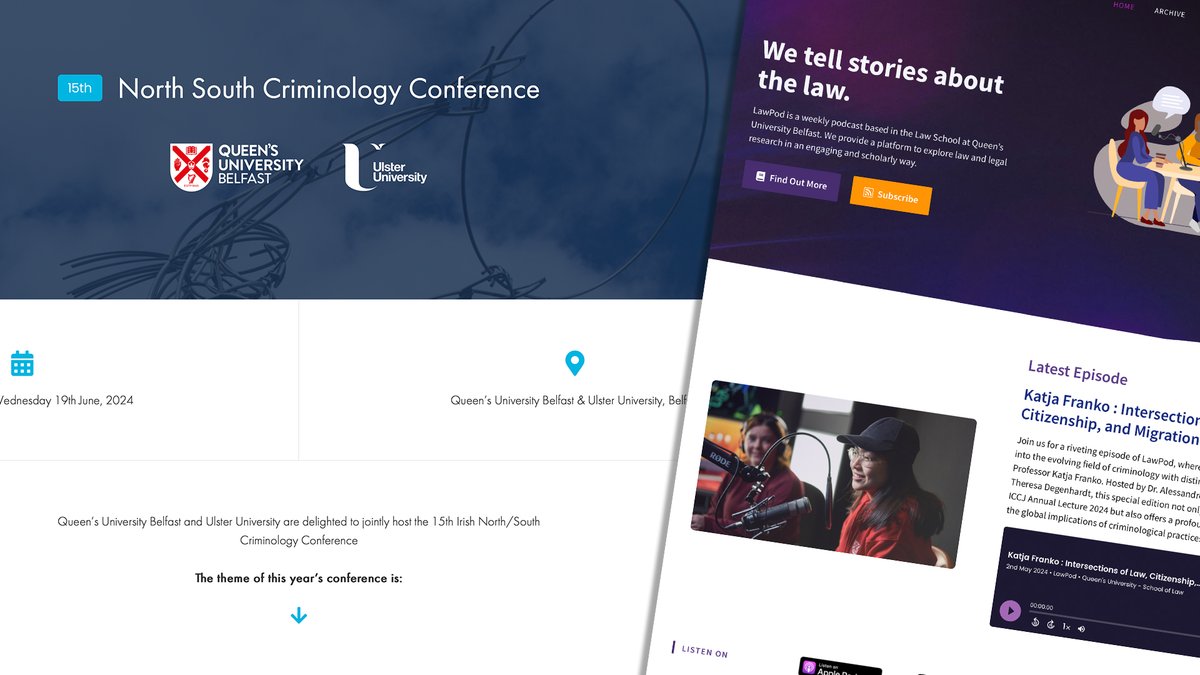 Discover groundbreaking Criminology research from @QUB_ICCJ, @qubschooloflaw, & @QUBSSESW. Explore our archive & get inspired for the 15th Irish North/South Criminology Conference, 17-19 June 2024, hosted by @QUBelfast & @UlsterUni. Register now: go.qub.ac.uk/JRjbc