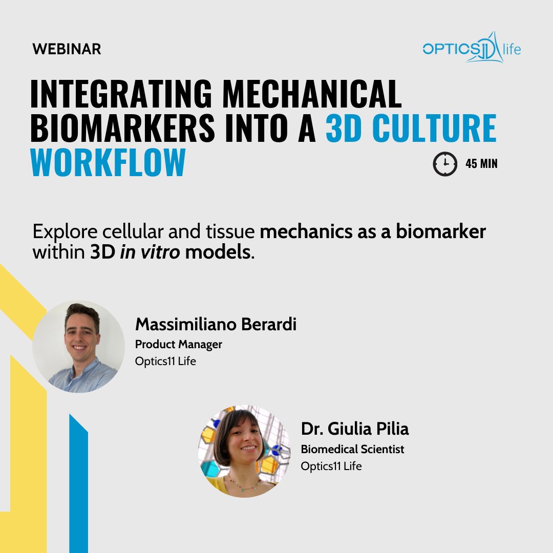 Optics11 Life (@optics11life) on Twitter photo Missed our webinar?
Now you can access it on demand! Click on this link: lnkd.in/eiqKztkN
Learn more about the benefits of mechanics as a biomarker single cells, 2D and 3D cultures.
<a href="/m4xbera/">Massimiliano Berardi</a> <a href="/GiuliettaPilia/">Giulia Pilia</a>
#mechanobiology #3dcellculture #biomarker Missed our webinar?
Now you can access it on demand! Click on this link: lnkd.in/eiqKztkN
Learn more about the benefits of mechanics as a biomarker single cells, 2D and 3D cultures.
<a href="/m4xbera/">Massimiliano Berardi</a> <a href="/GiuliettaPilia/">Giulia Pilia</a>
#mechanobiology #3dcellculture #biomarker
