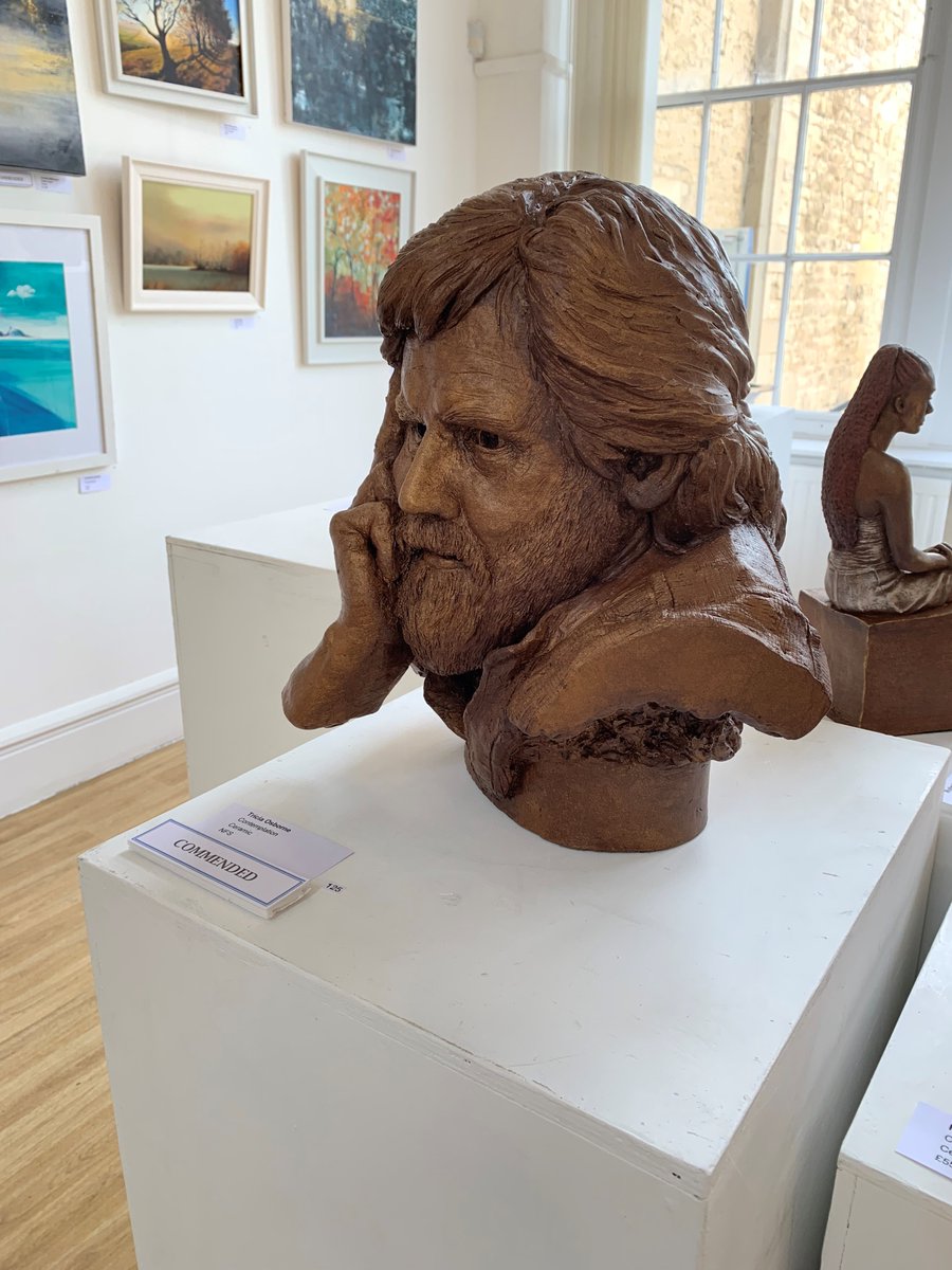Our spring exhibition at @stamfordarts ends at 5 pm this Sat, 11 May so these are the last few days to see the wonderful work our members have created. There are paintings, ceramics and amazing sculptures - including this one, 'Contemplation', by Tricia Osborne #stamforduk #art