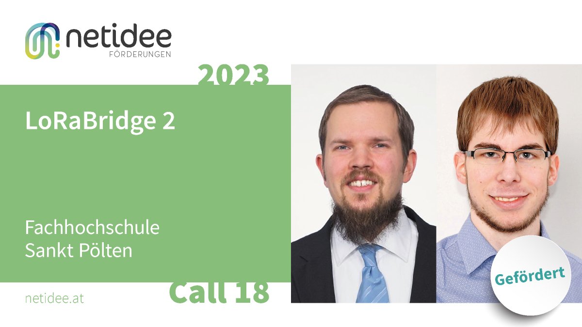 #Dasistnetidee Projekt LoRaBridge2 von @fh_stpoelten LoRaBridge 2 bringt Smart-Home-Funktionen an schwer erreichbare Orte ohne Internetverbindung. Das Gateway ermöglicht programmierbare Automatisierungen via LoRaWAN. Mehr Infos: netidee.at/lorabridge2