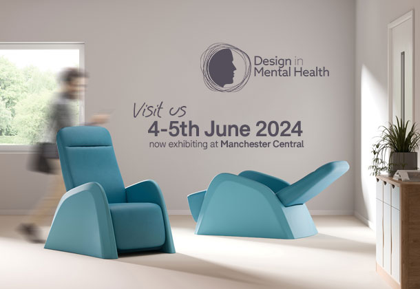 This year's Design in Mental Health (DiMH) venue has moved to Manchester Central and will take place 4-5th June 2024. 

Join us on stands 202, 511 and 109, where we will be unveiling our latest product!

#DIMH #DesigninMentalHealth2024 #MentalHealth #ManchesterCentral #UK