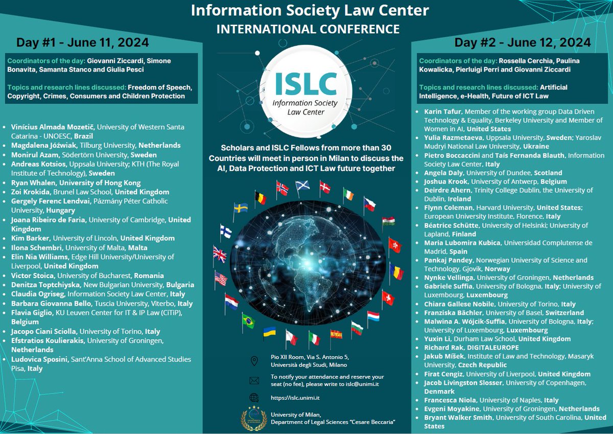 I am very excited to start my research activities as a an ISLC-scholar: I will present at the international ISLC conference on the 11 of June in Milan. I am looking forward to the event and all the activities to follow in the future. More details 👇