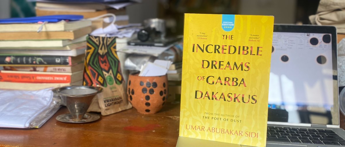 In all honesty, no book has been as eagerly awaited in #NaijaLit as “The Incredible Dreams of Garba Dakaskus”, debut novel by the poet @UmarSidi11.

Described as “mesmerizing”, and “reminiscent of the brilliance of Italo Calvino”, it will be released on July 10th by @masobebooks.