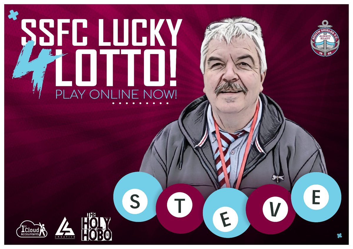 A whopping £12,250 is up for grabs if you were to win this week's Lucky 4 Lotto sponsored by The Holy Hobo. Sign up before 12pm Thursday to be in with a chance of winning this massive prize! southshieldsfc.clubforce.com/products/lotto…