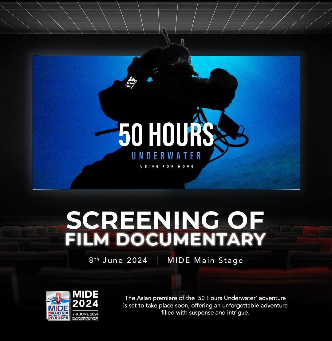Wow....Asian premiere of the film on June 8th at Malaysia International Dive Expo!!! 

@fourth_element @DiveShearwater @MoTmv @mmprc_corporate @TourismMalaysia