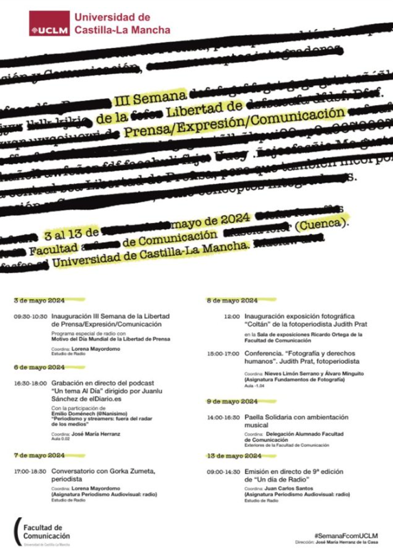 Hoy en la @FcomUCLM de Cuenca, nuestro querido maestro Gorka, con Lorena @l_lavidaesahora. Si podéis, no os lo perdáis. Todo por la #radio.