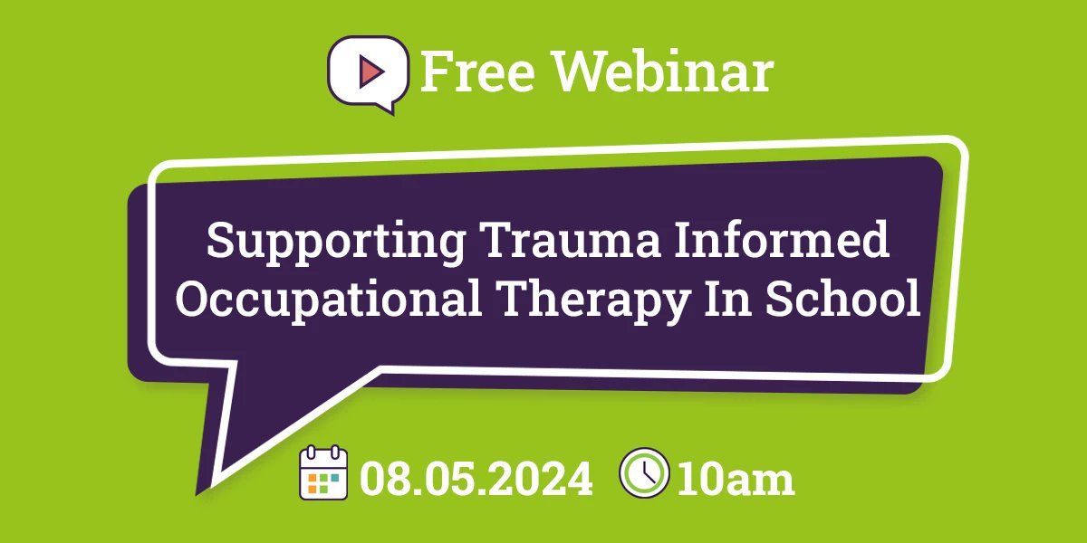 Teaching professionals, here’s your last chance to book a place for our webinar ⏰⏲️ Join us as we explore how developmental trauma can impact a child’s ability to participate in everyday life and engagement in school-based occupations. Register: bit.ly/4aL5QNV